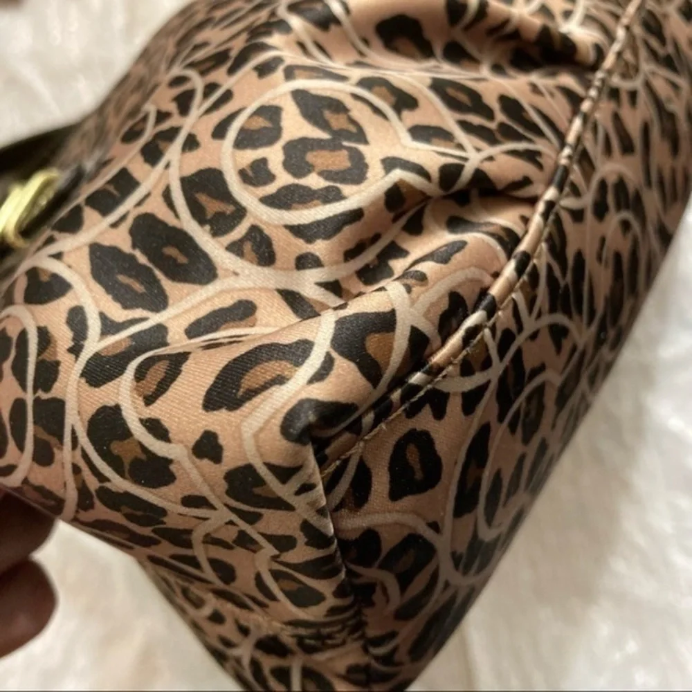 Coach vintage y2k Madison sateen signature leopard op art c mini tote bag